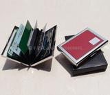 防磁信用卡盒 六卡位信用卡盒 光面拉絲兩種 可定制