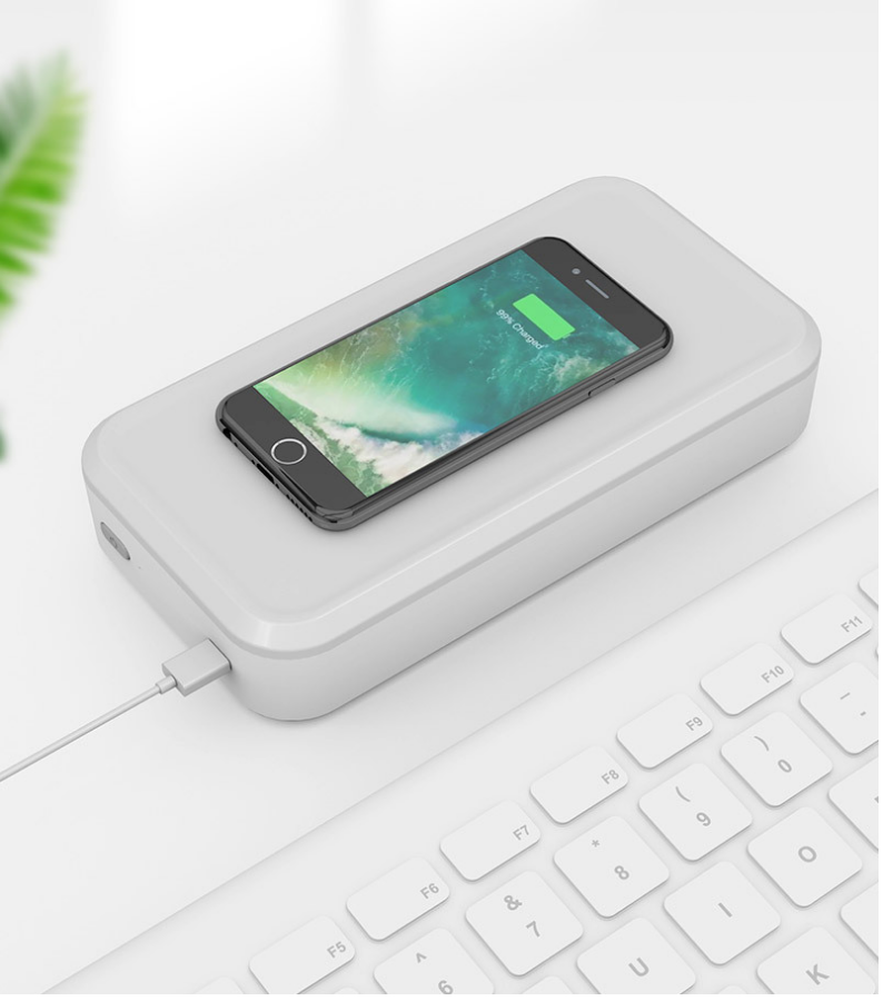 uvc手机紫外线消毒盒10w手机无线充多功能口罩杀菌