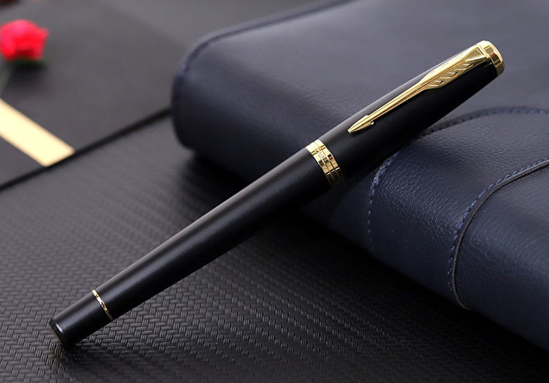 parker派克都市磨砂黑杆金夹墨水笔钢笔